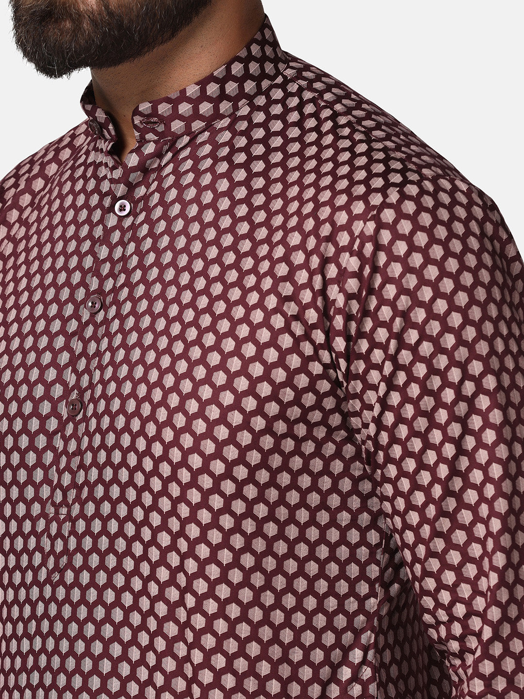 Men Marron Cotton Kurta - Tahvo India
