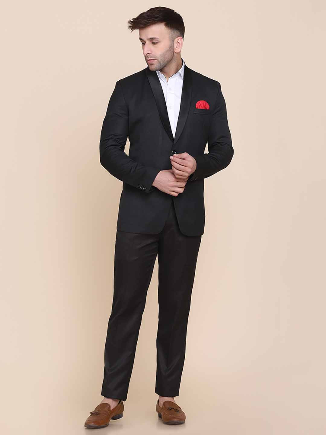 Men Black Tuxedo Suit