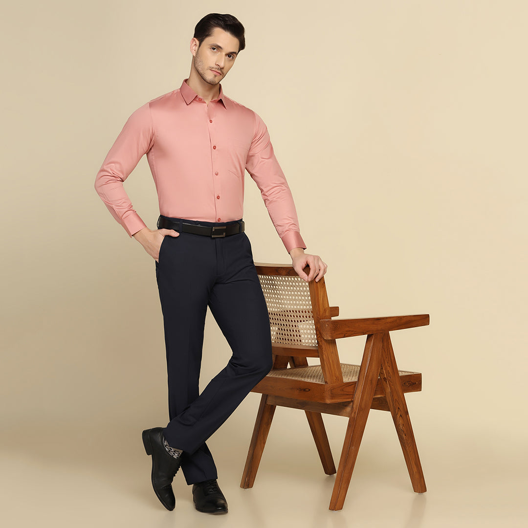 Men Pink Solid Shirt