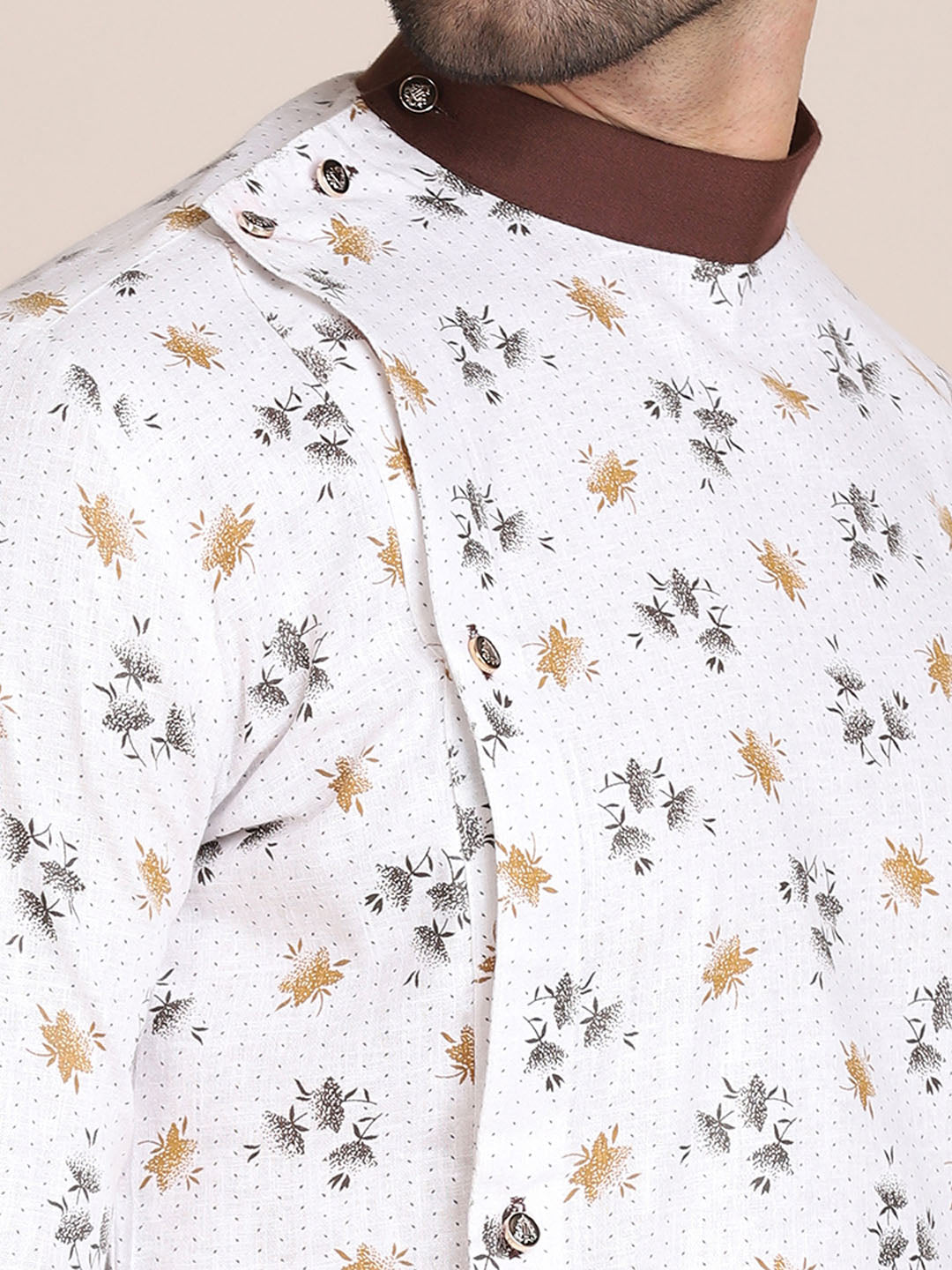 Men White Cotton Kurta - Tahvo India
