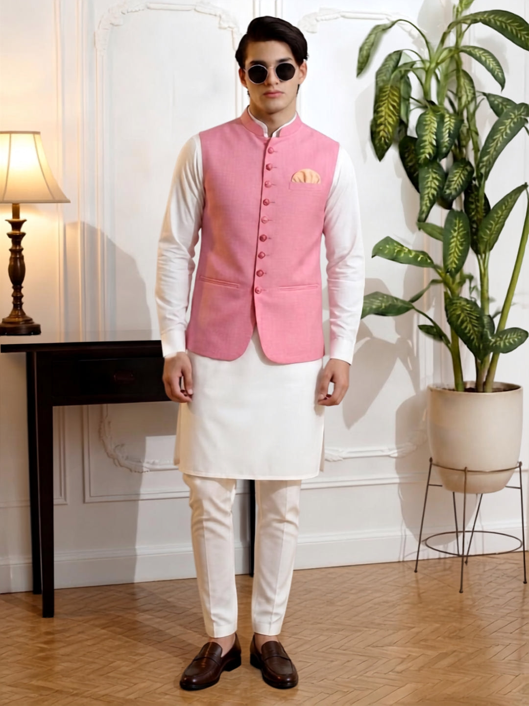 Men Kurta Set With Jacket