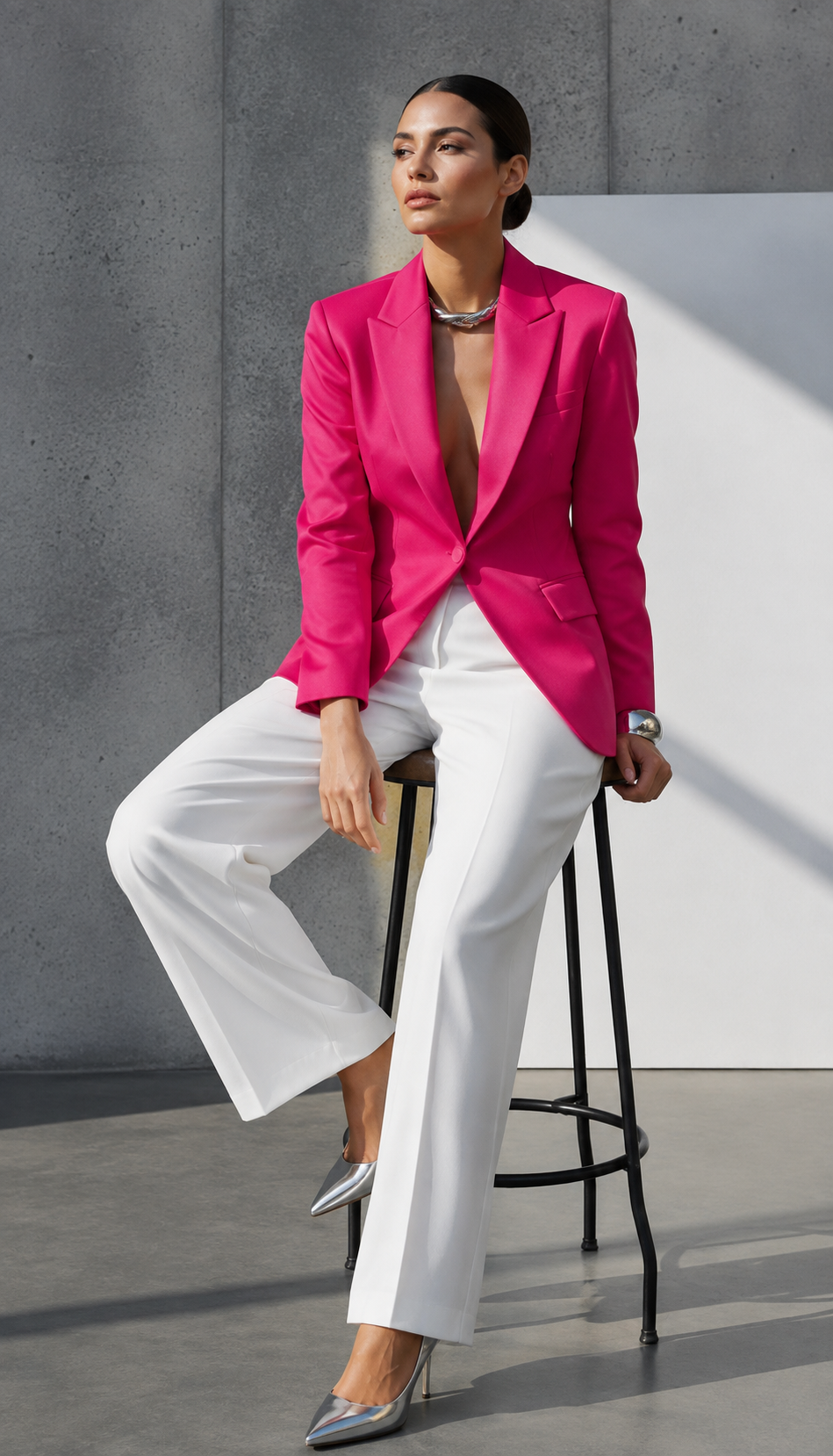 Wromen Pink one button blaze