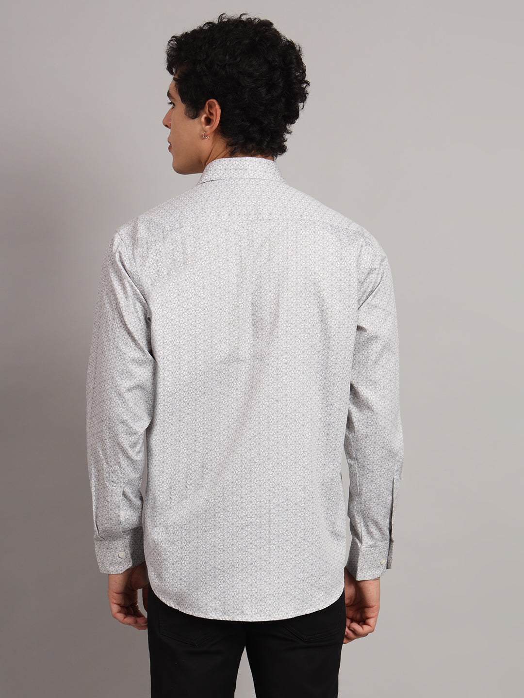 Men Beige Printed Formal Shirt - Tahvo India