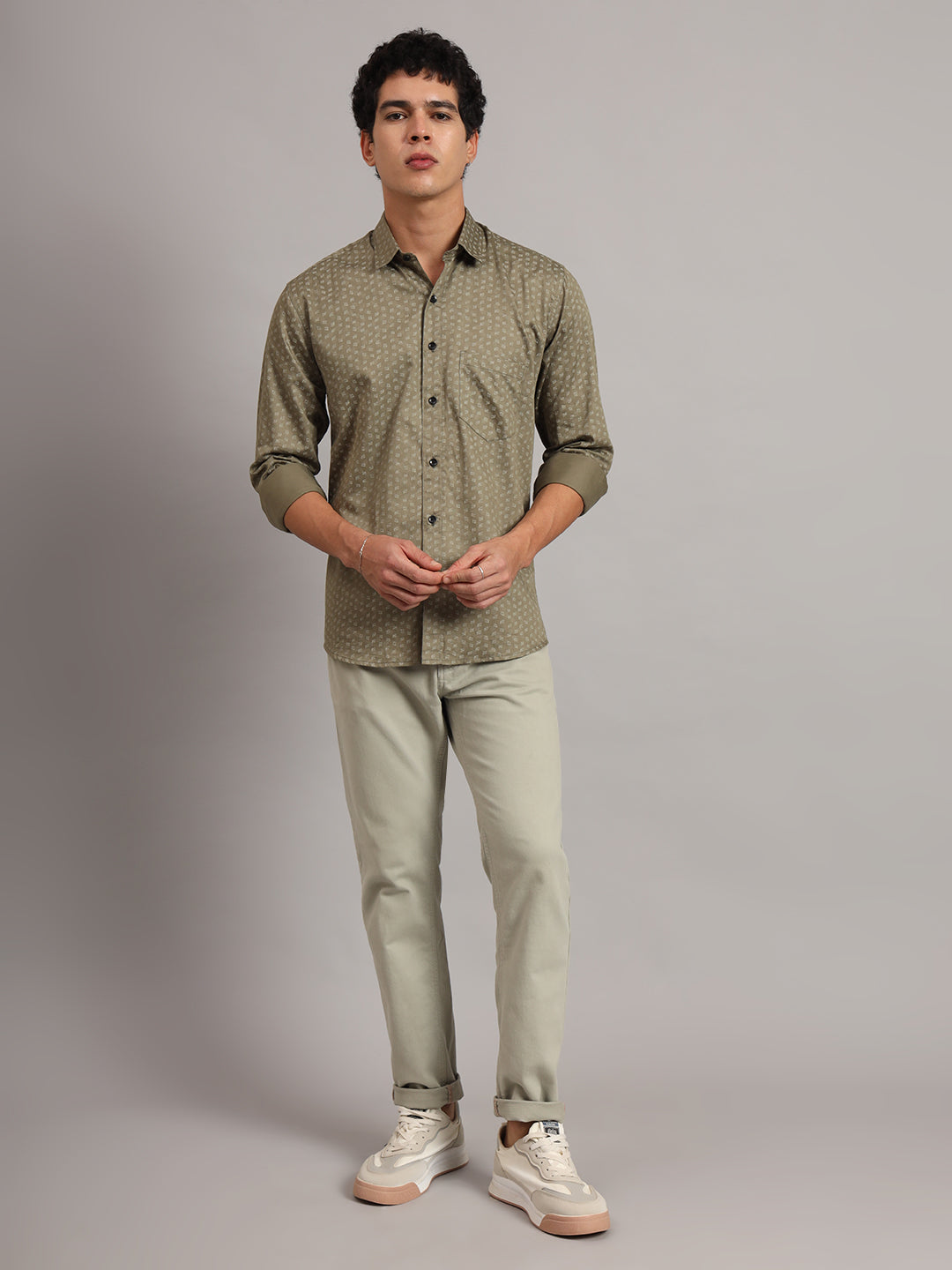 Men Brown Printed Shirt - Tahvo India