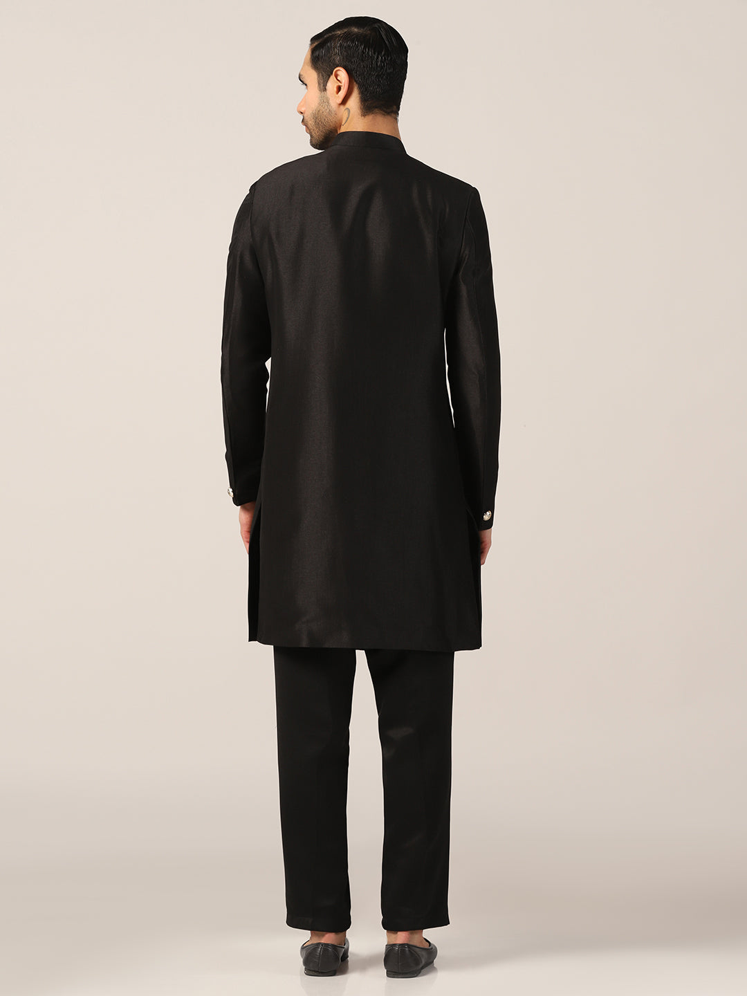 Imperial Black Sherwani Set