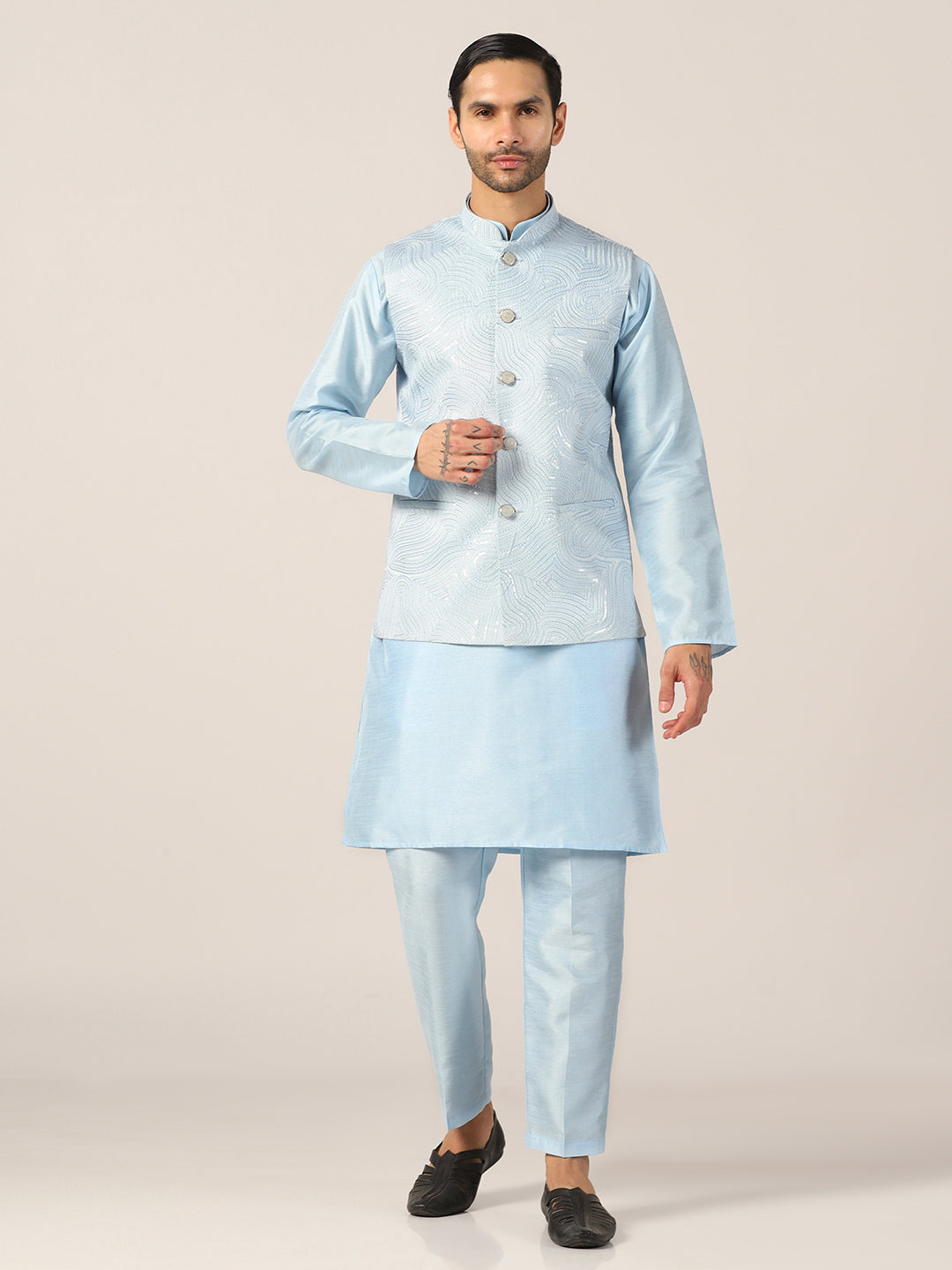 Elegance Kurta Set with Royal Nehru Jacket