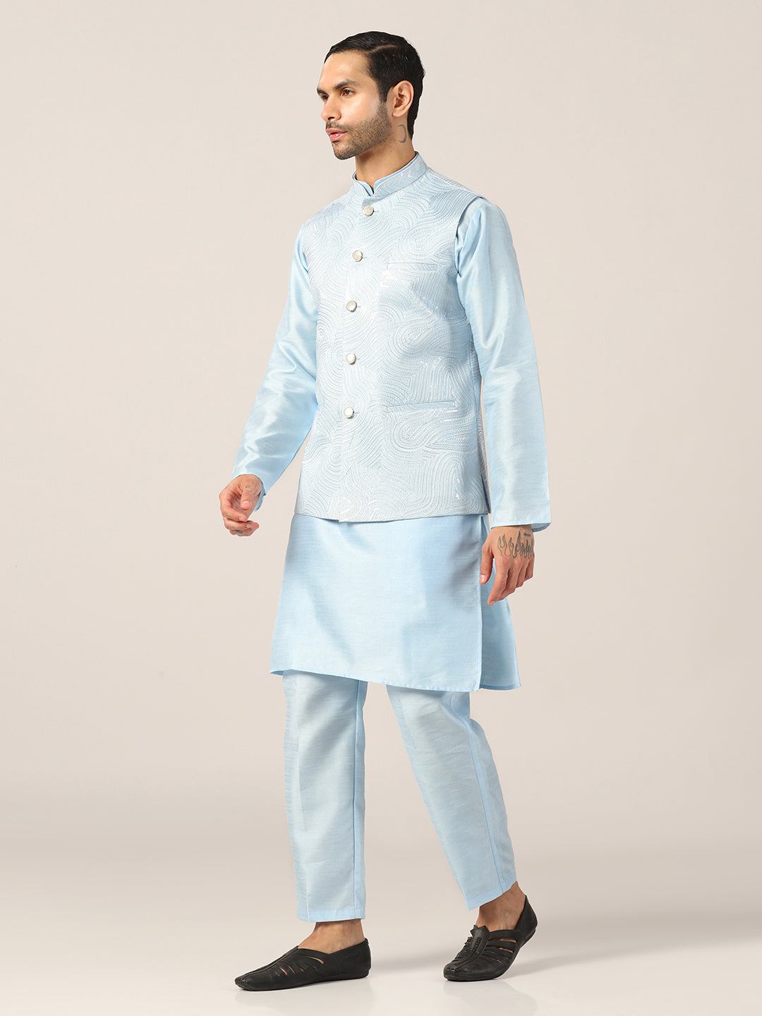 Elegance Kurta Set with Royal Nehru Jacket