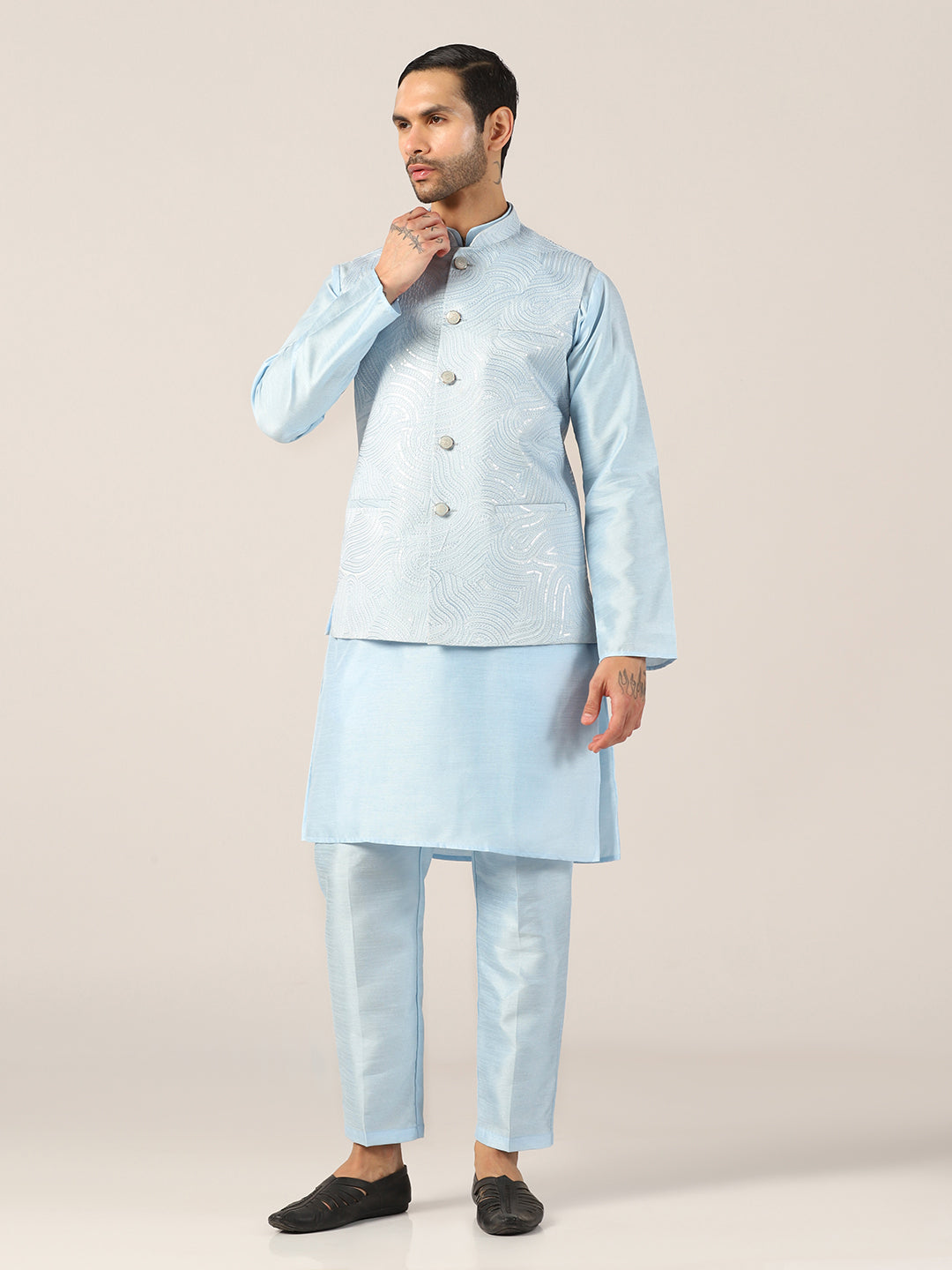 Elegance Kurta Set with Royal Nehru Jacket