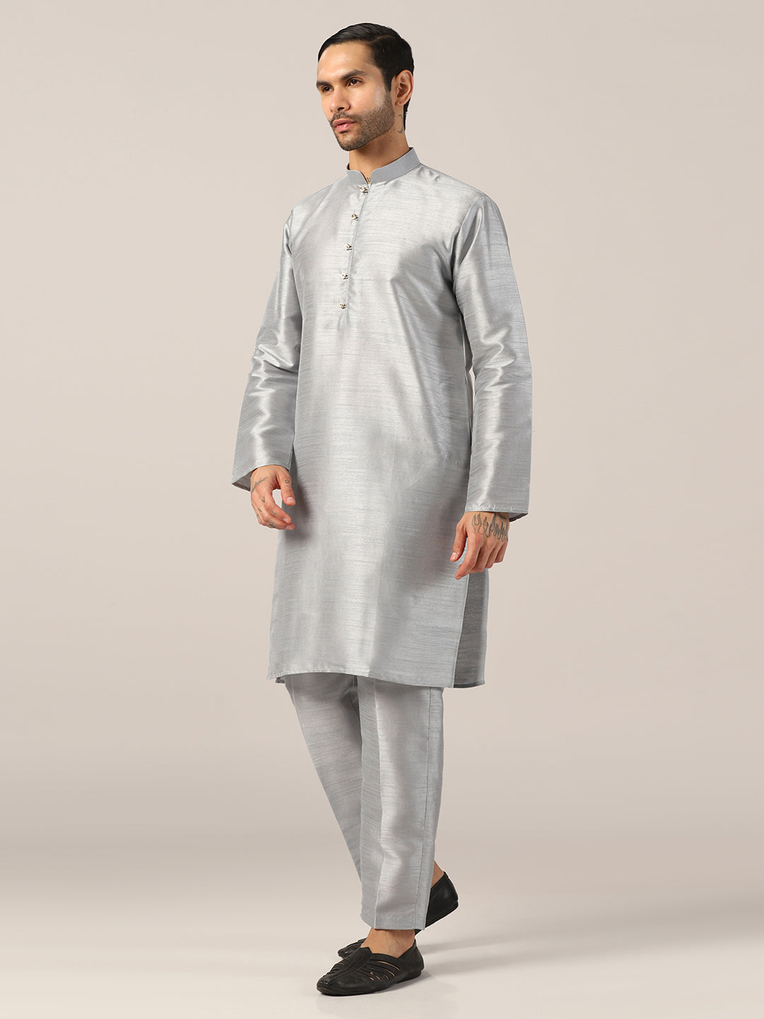 Luxe Grey Kurta Set