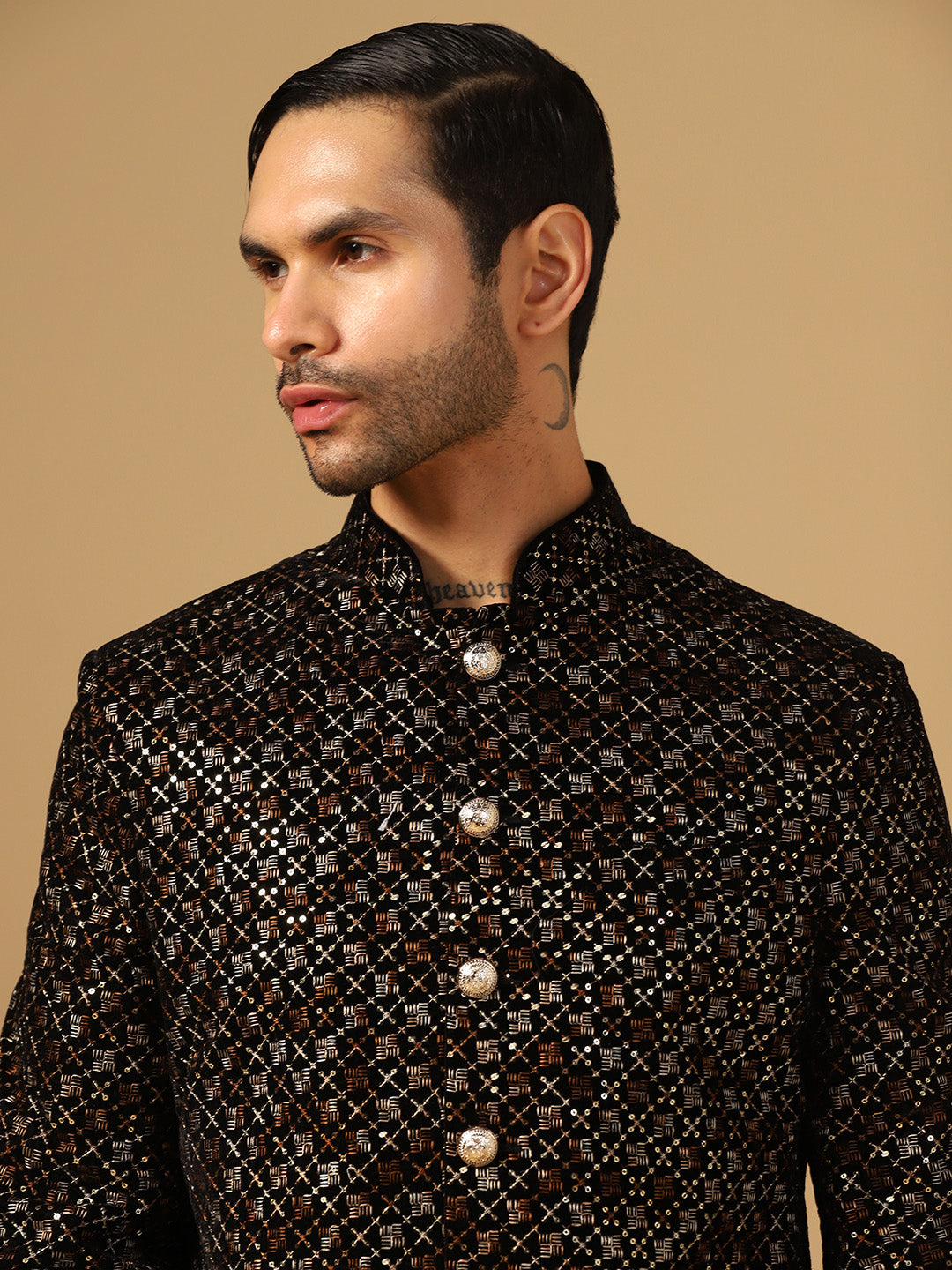 Men Orange Cotton Kurta - Tahvo India