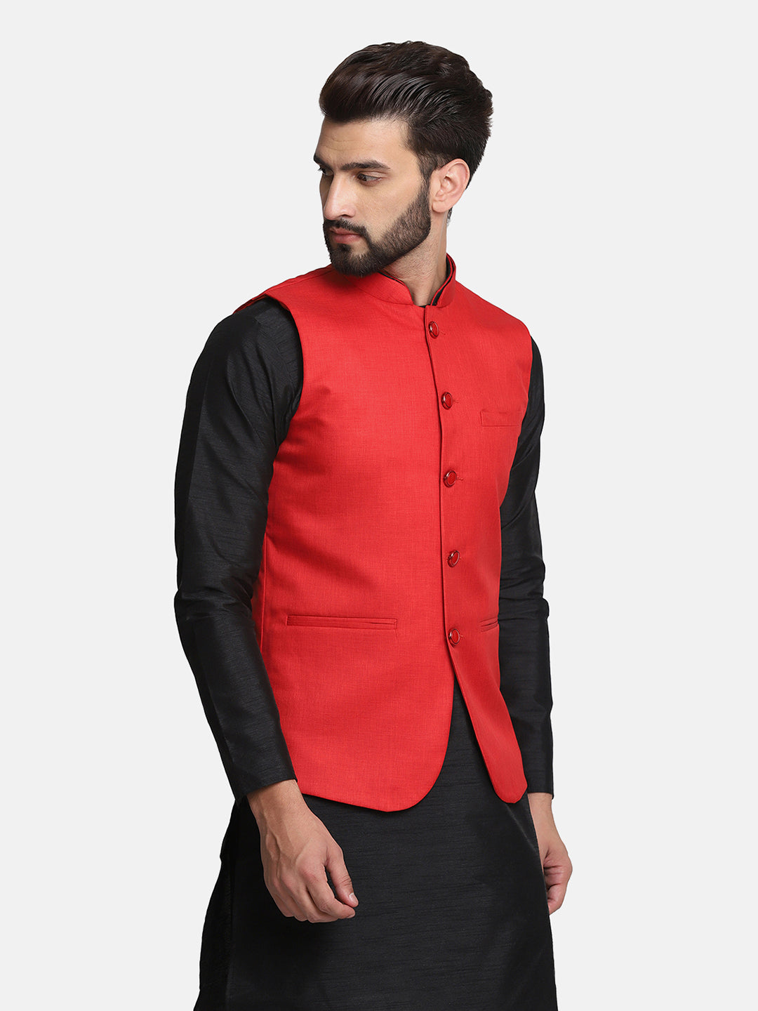 Men Five Button Nehru Jacket - Tahvo India