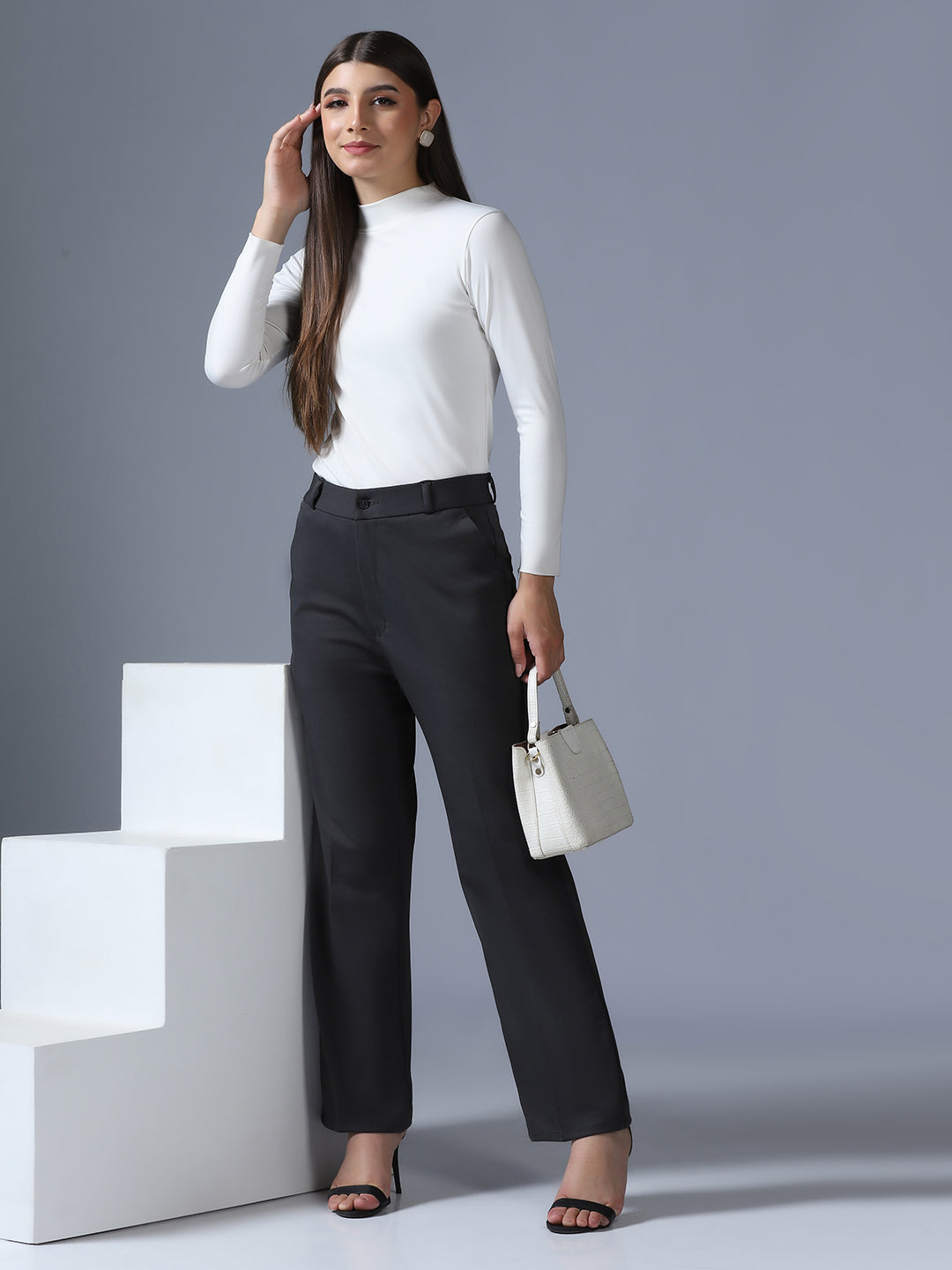 Women Dark Grey Trouser