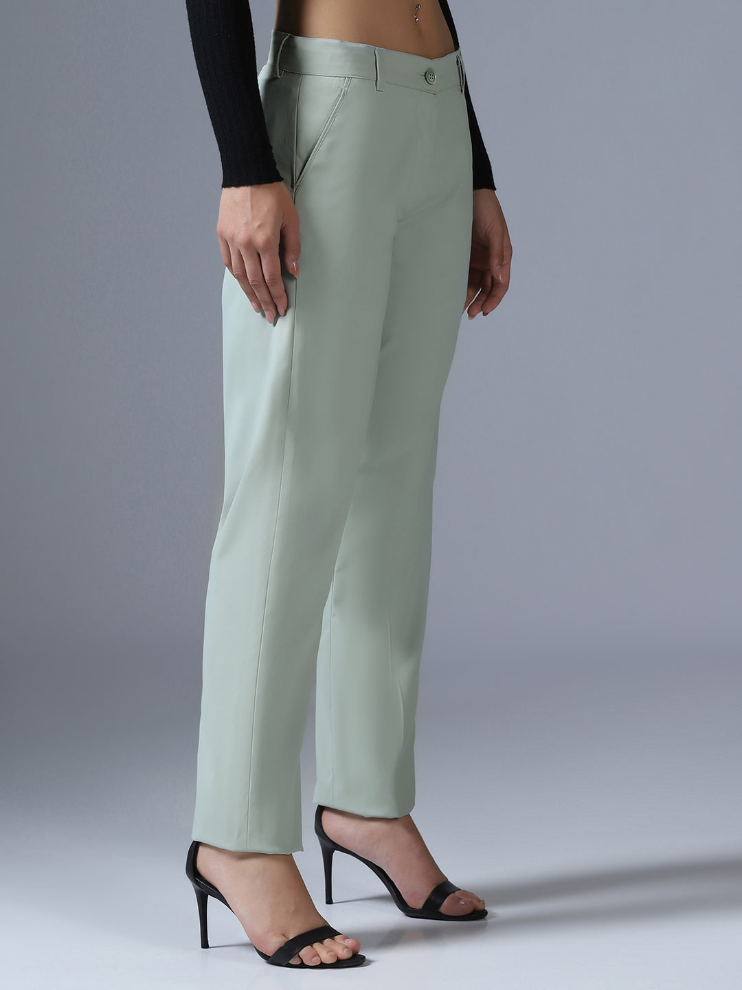 Women Pista green Trouser - Tahvo India