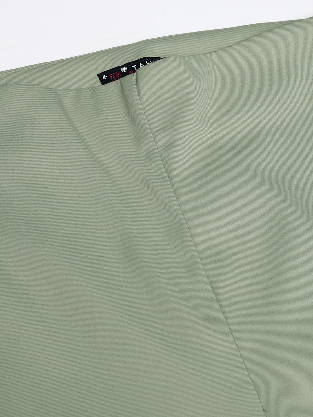 Women Pista Green Side Zip Trouser