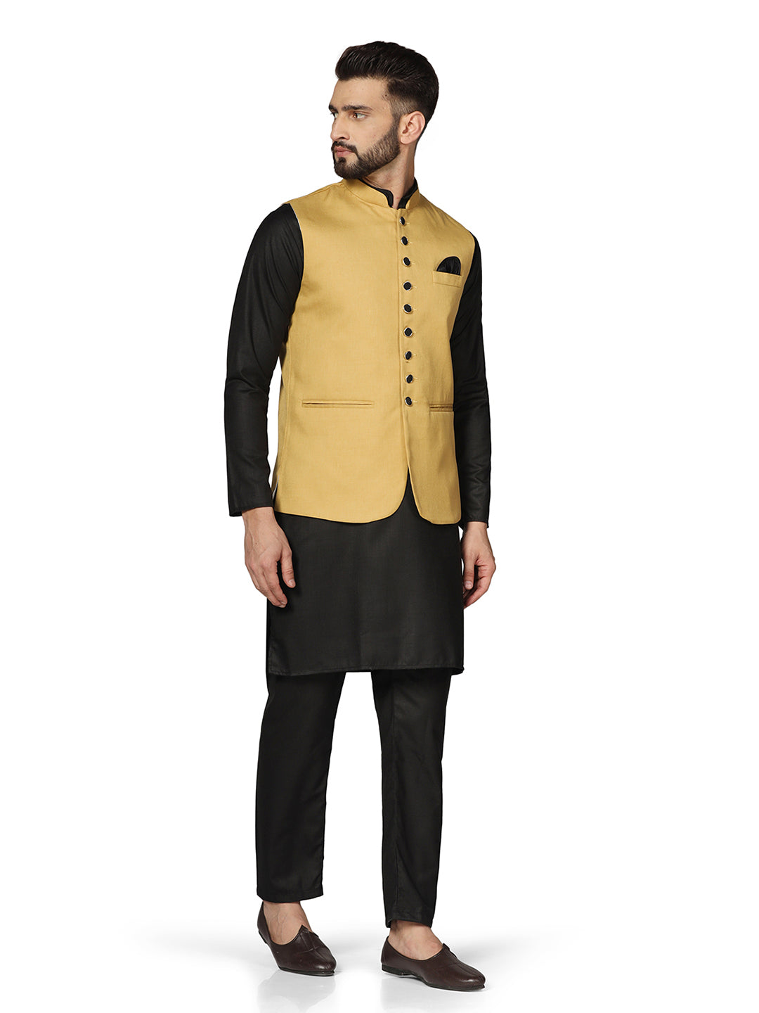 Men Kurta Set With Jacket - Tahvo India