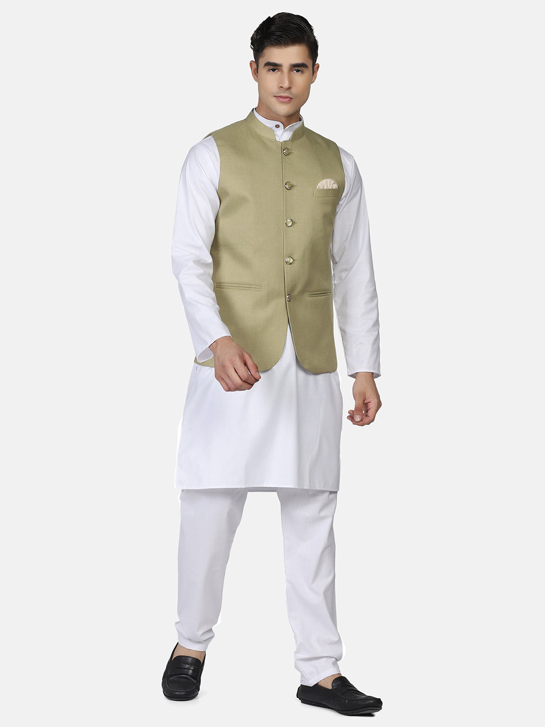 Men Kurta Set With Jacket - Tahvo India