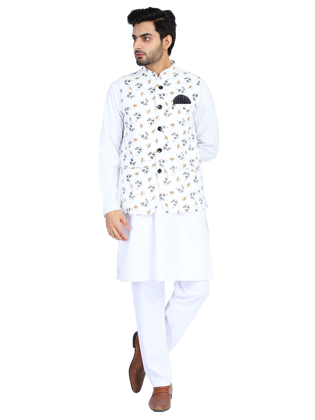 Men Kurta Set With Jacket - Tahvo India