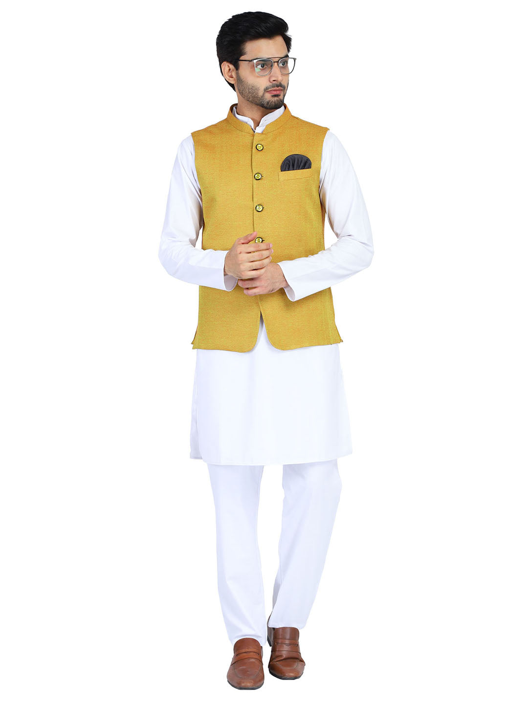 Men Kurta Set With Jacket - Tahvo India