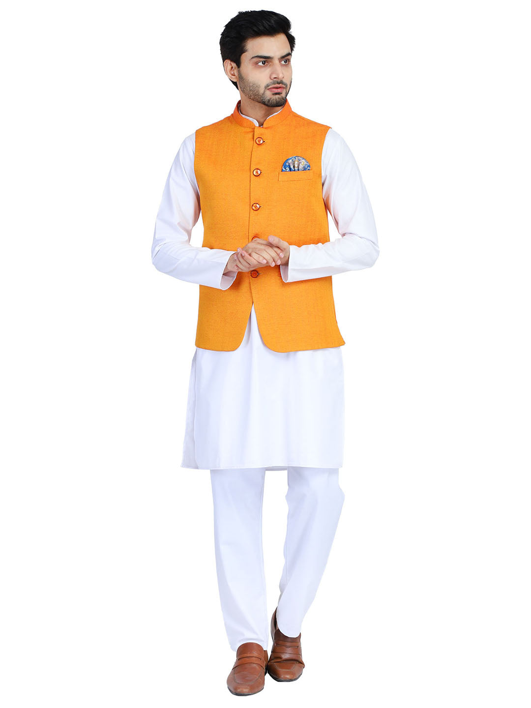 Men Kurta Set With Jacket - Tahvo India