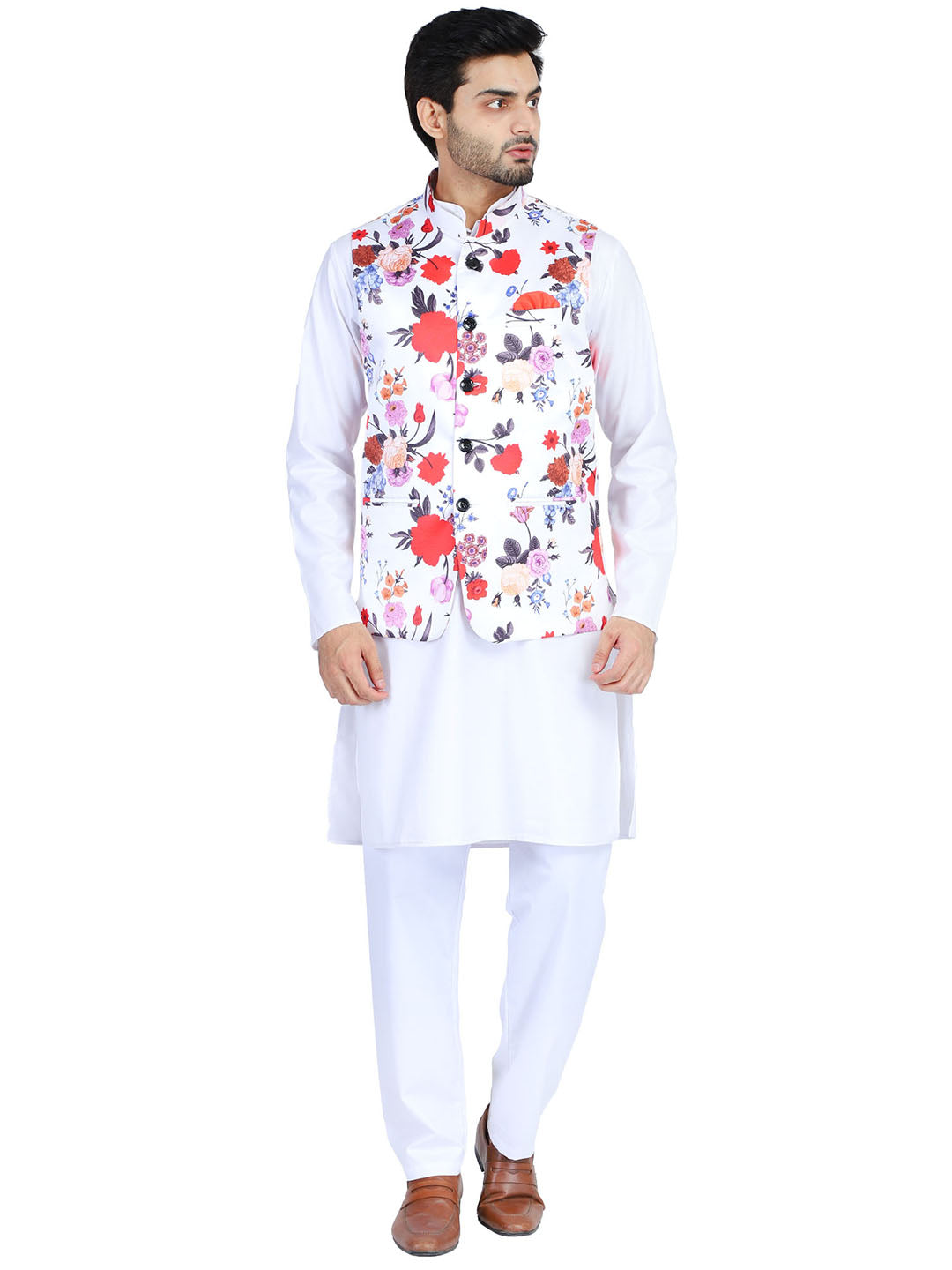 Men Kurta Set With Jacket - Tahvo India