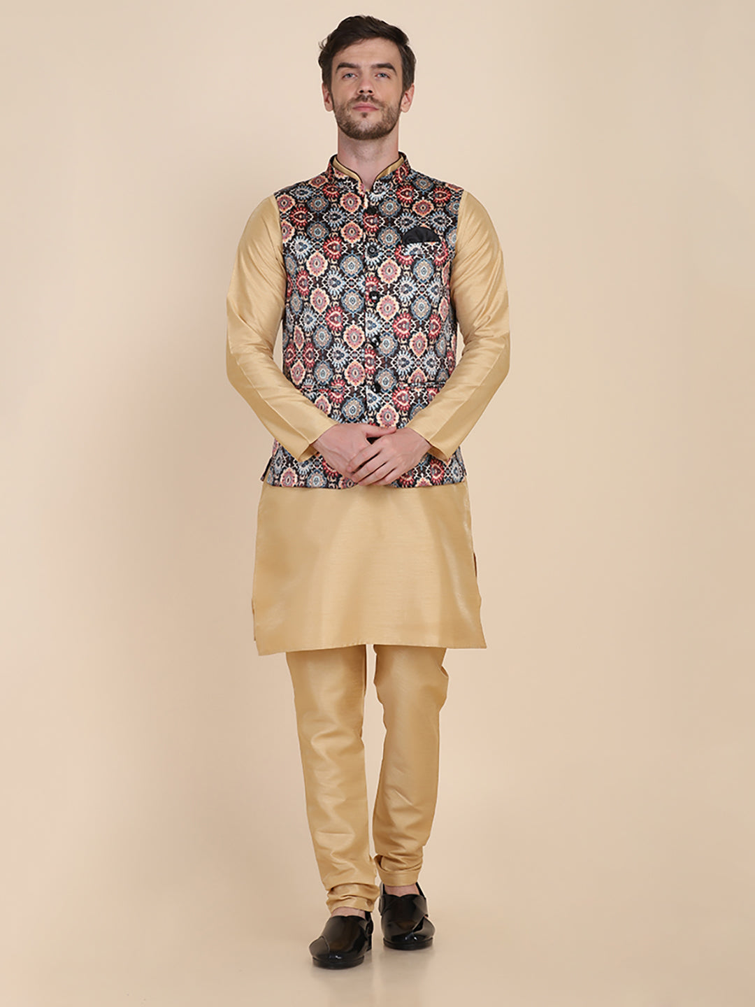 Men Kurta Set With Jacket - Tahvo India