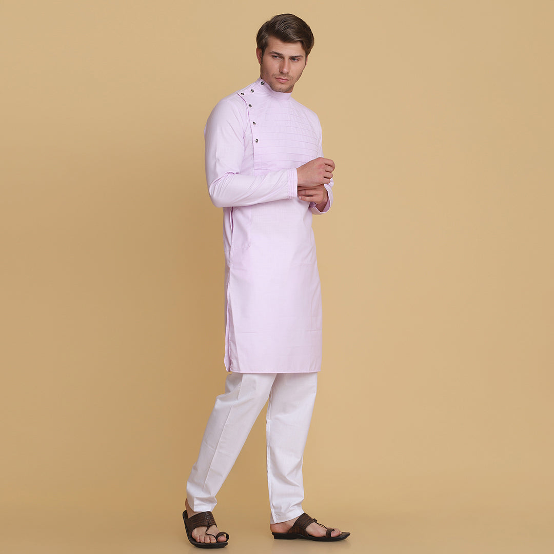 Men Light Purple Kurta set