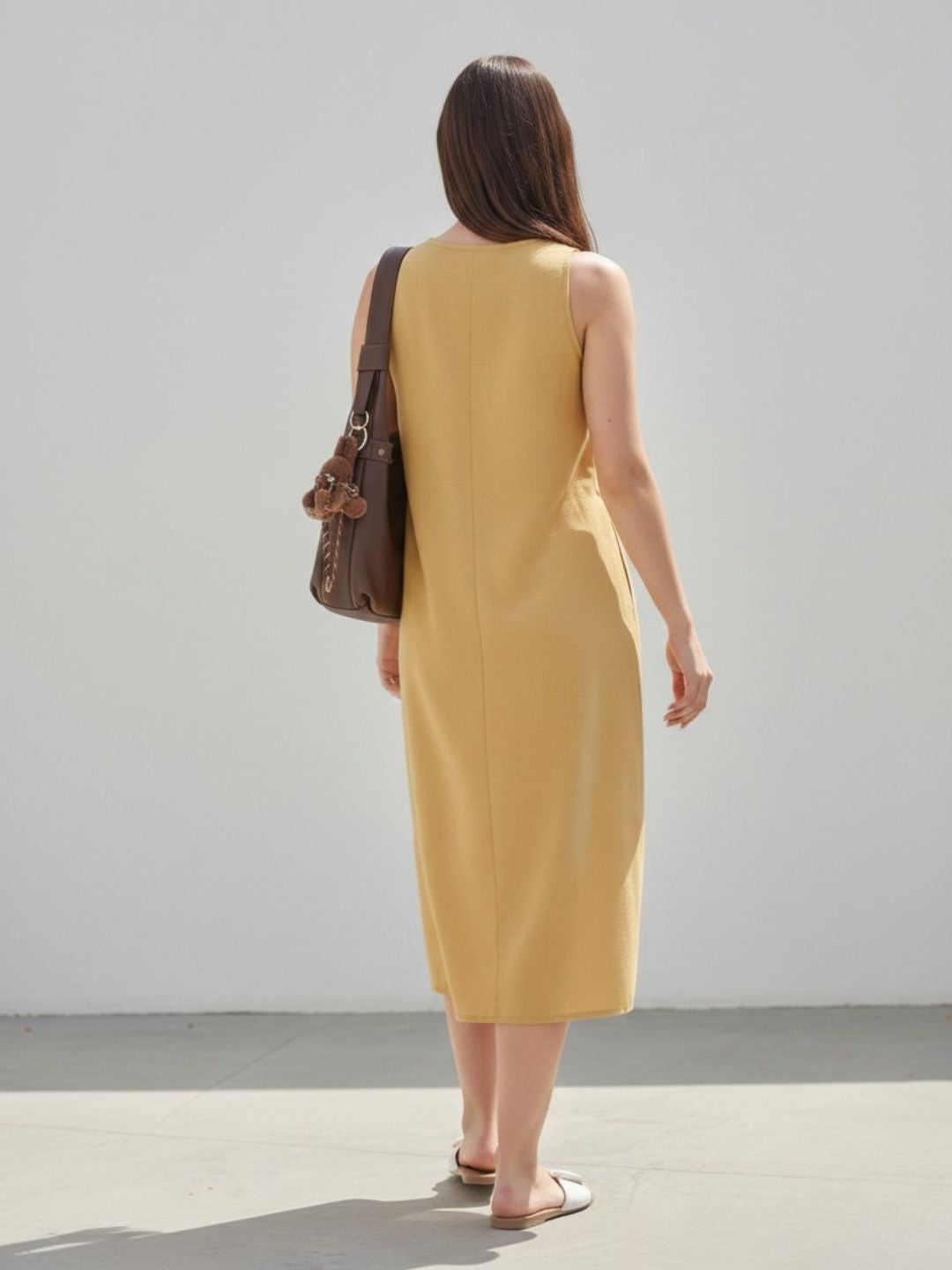 Women Solid Sleeveless Dress