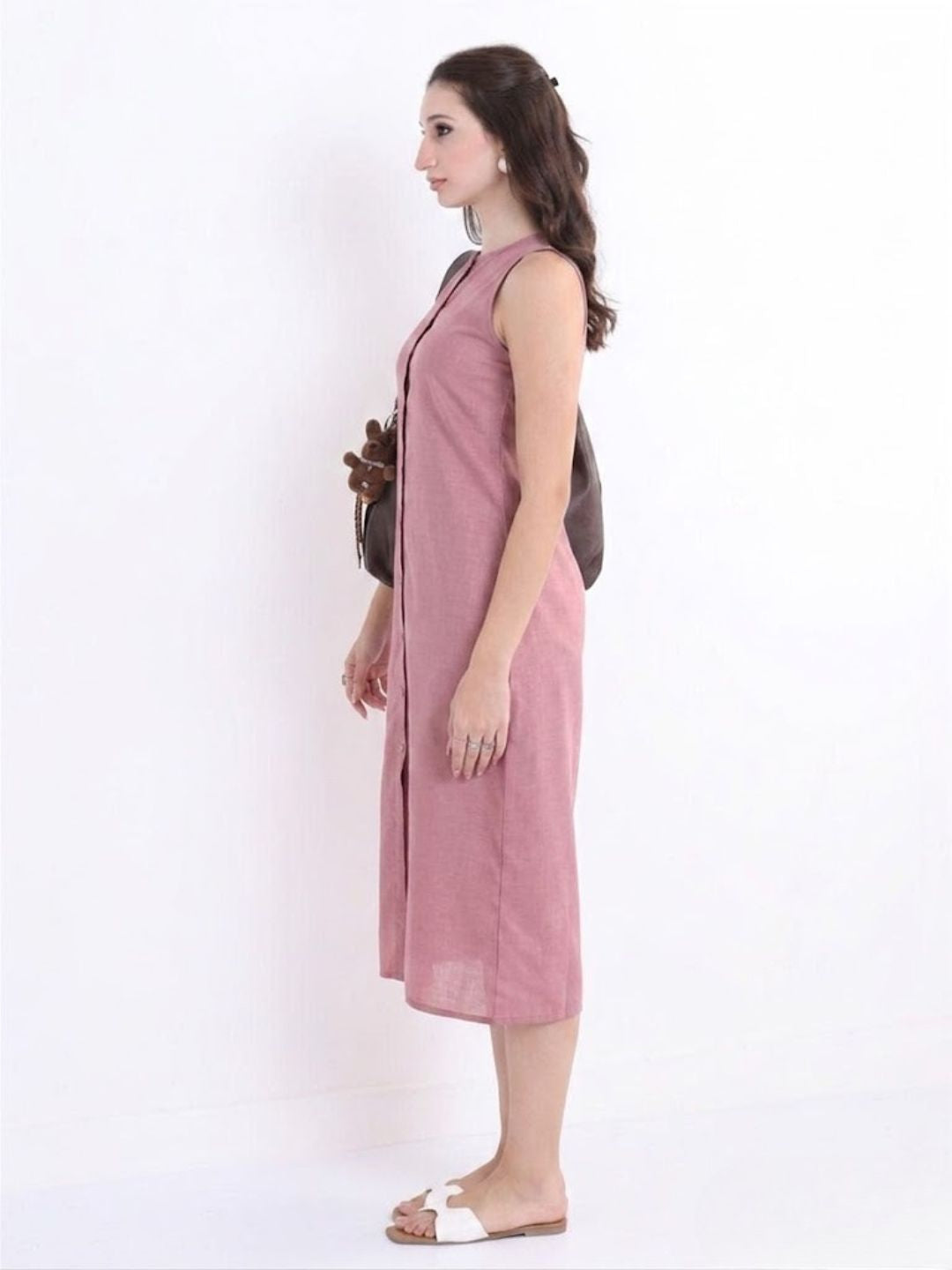 Women Pink Solid Dress