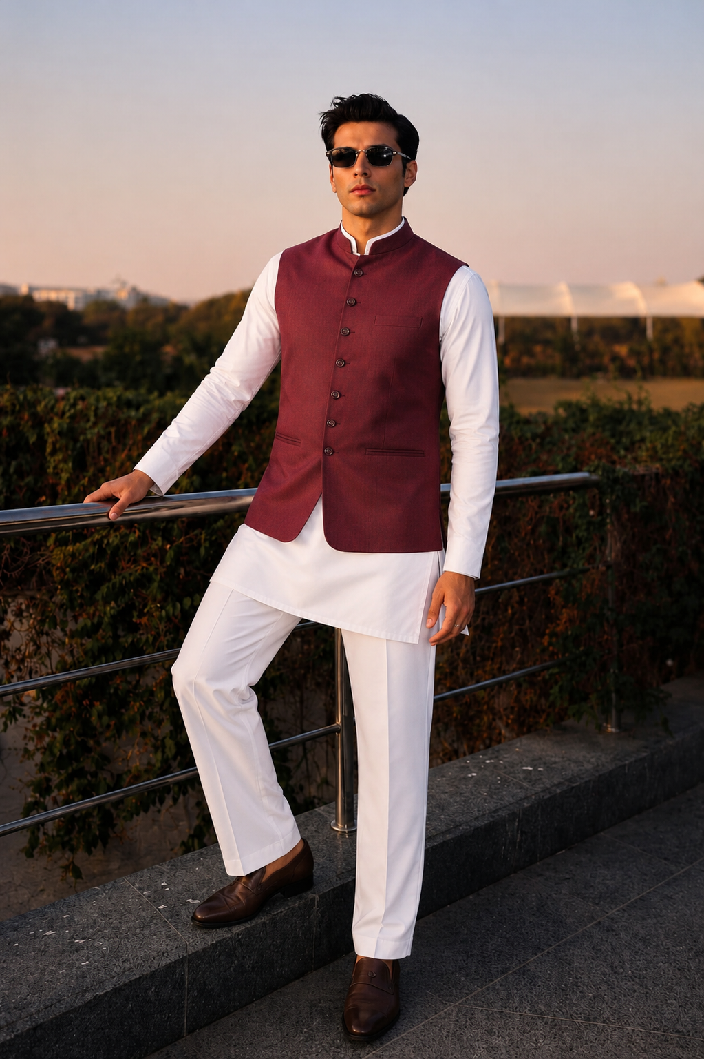 Men Kurta Set With Jacket