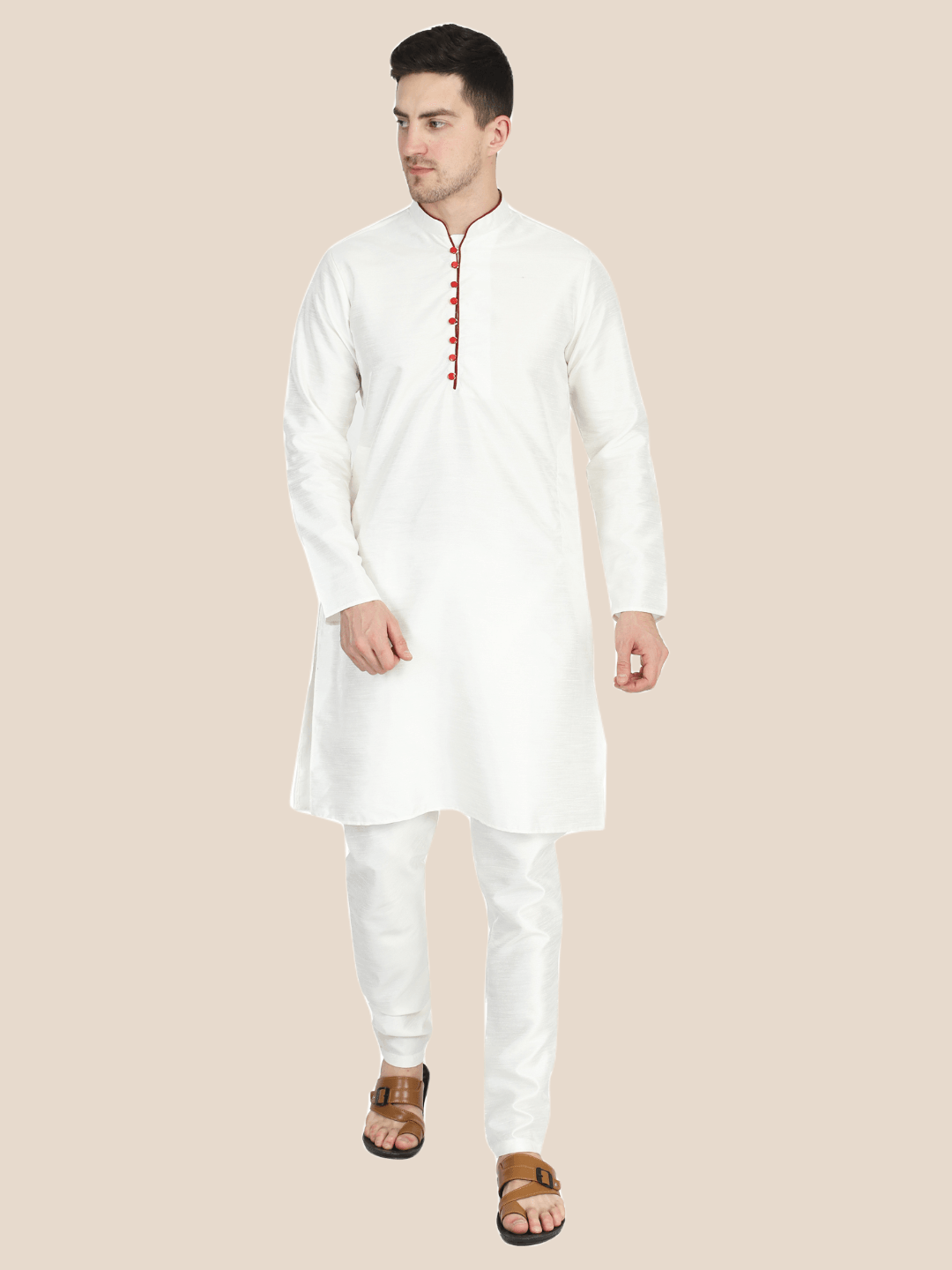Men White Kurta Set - Tahvo India