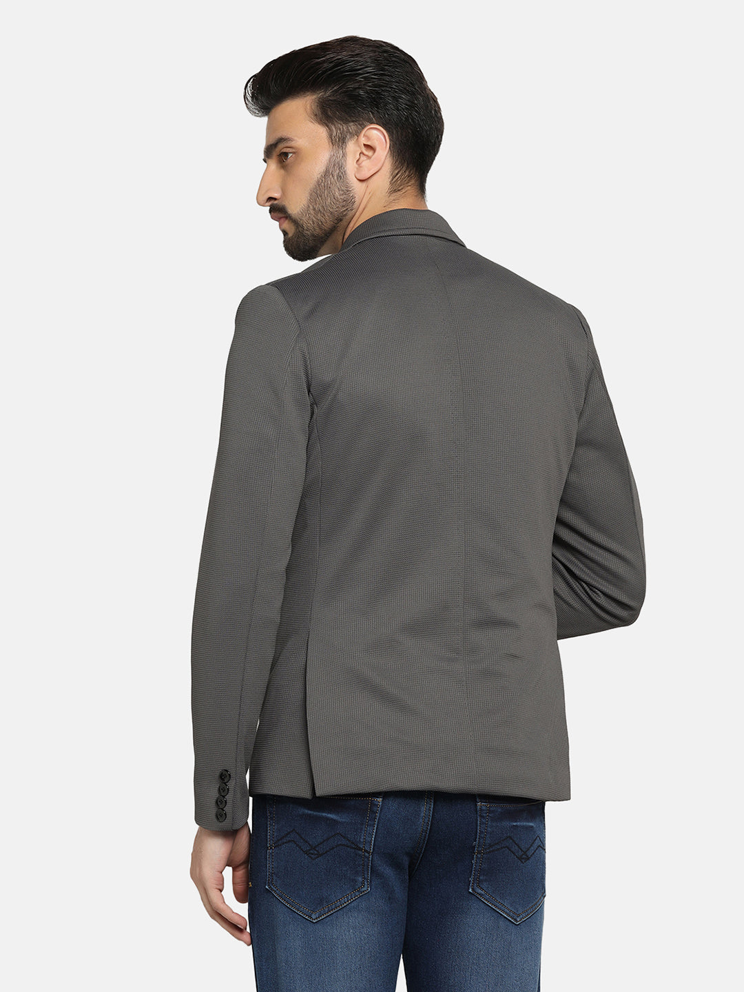 Men Grey Blazer - Tahvo India