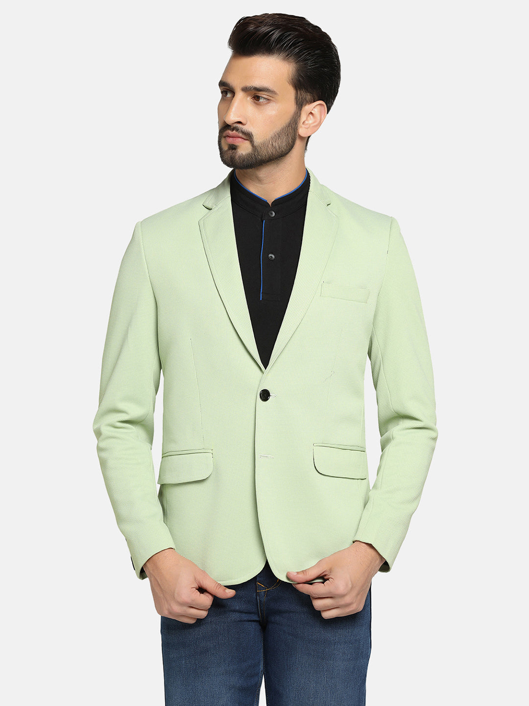 stretchable Textured Men Blazer - Tahvo India