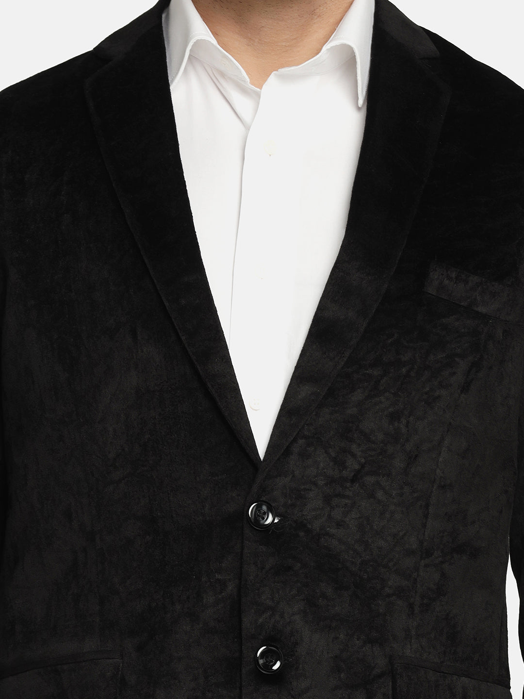 Men Black Velvet Blazer - Tahvo India