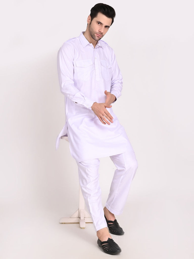 White Kurta Shirt  for men
