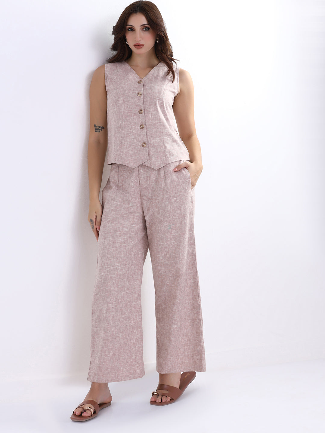 Self Design Vest Top with Palazzos