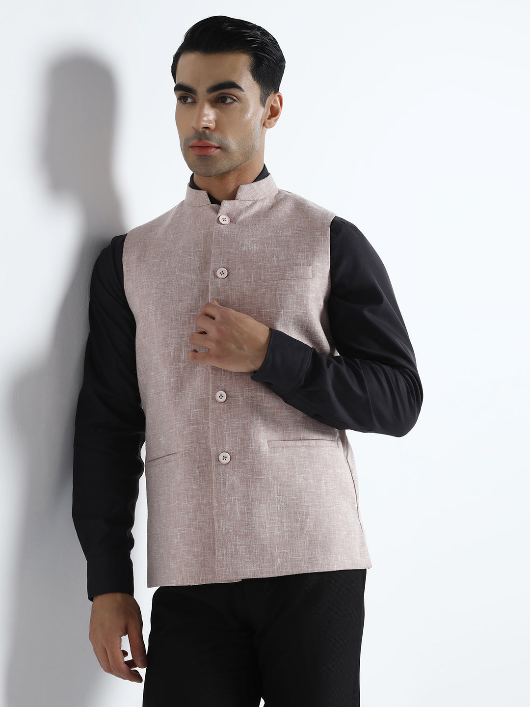 Men Pink linen Jacket for men