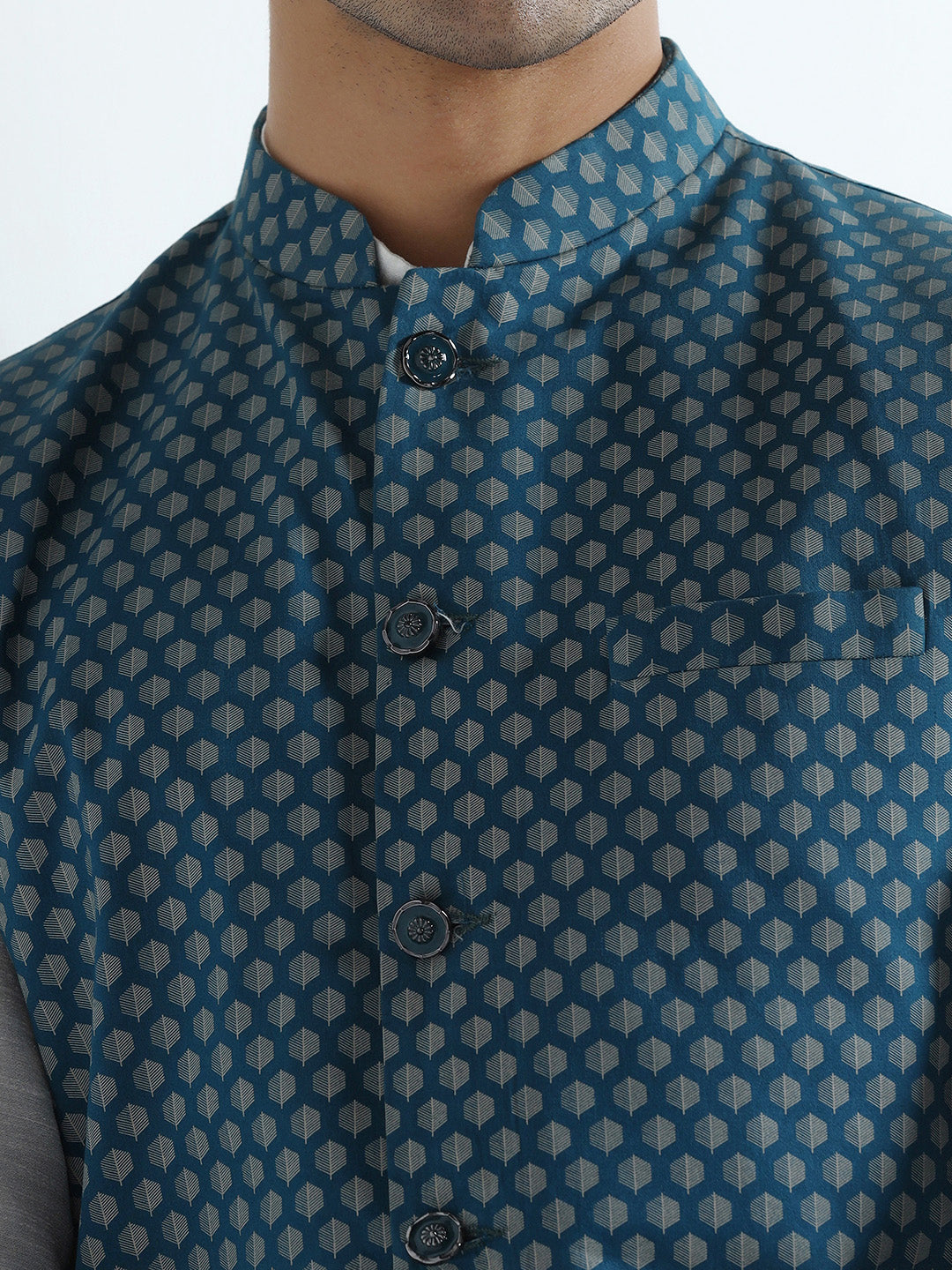 Kids Blue 3 Piece Waistcoat, Shirt And Trousers Set - Tahvo India
