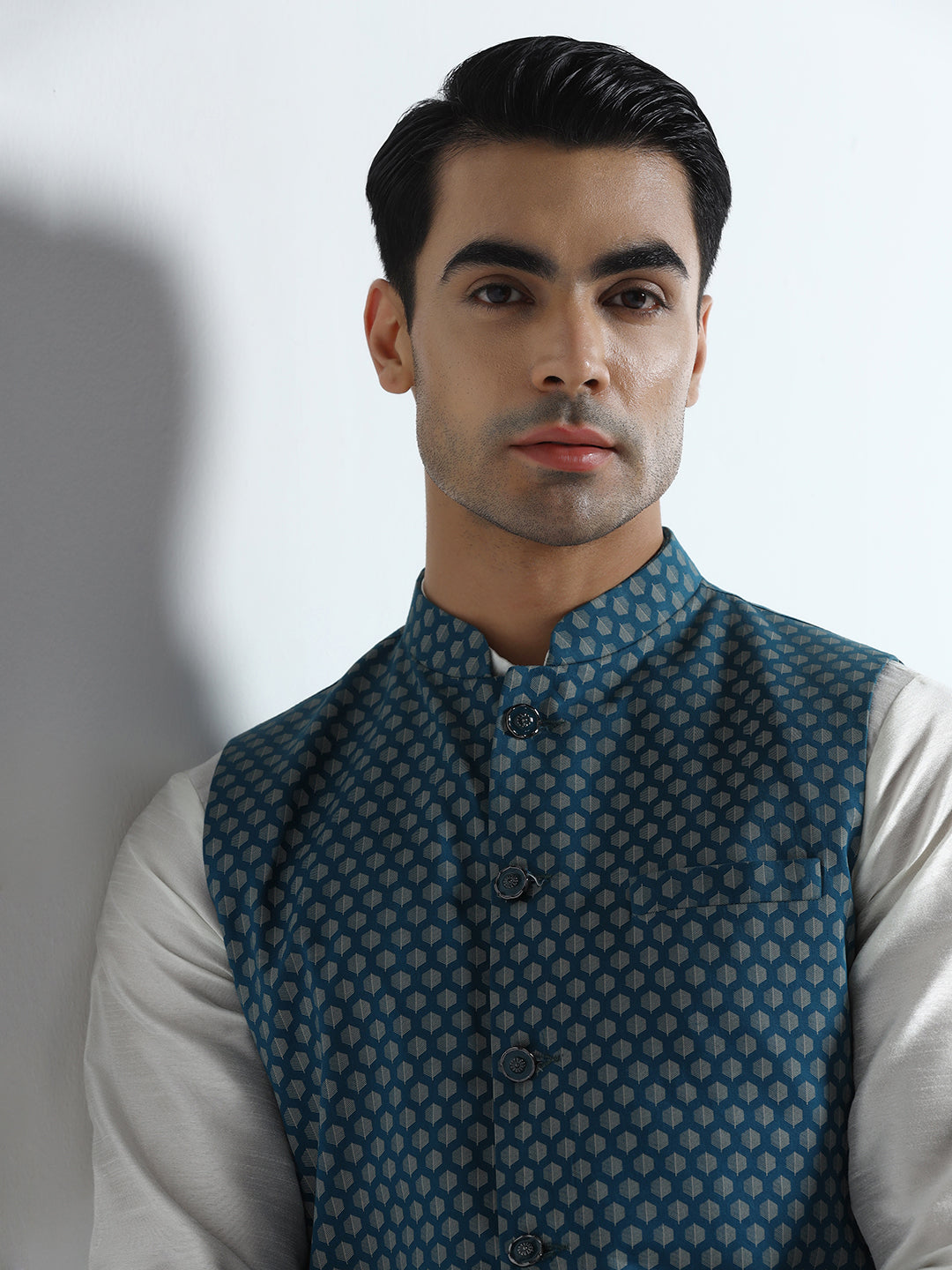 Kids White 3 Piece Waistcoat, Shirt And Trousers Set - Tahvo India