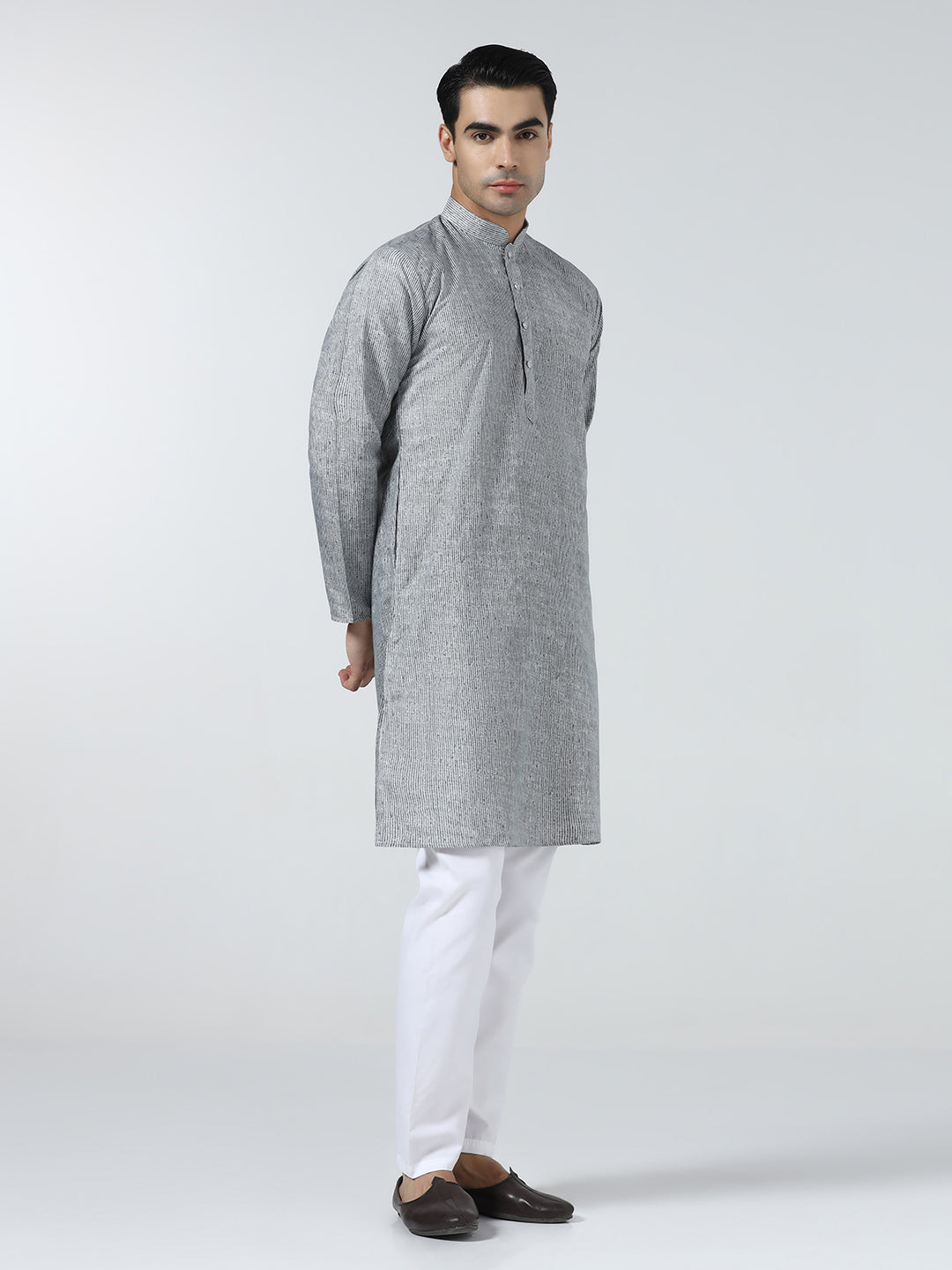Men Solid Yellow Kurta Set - Tahvo India