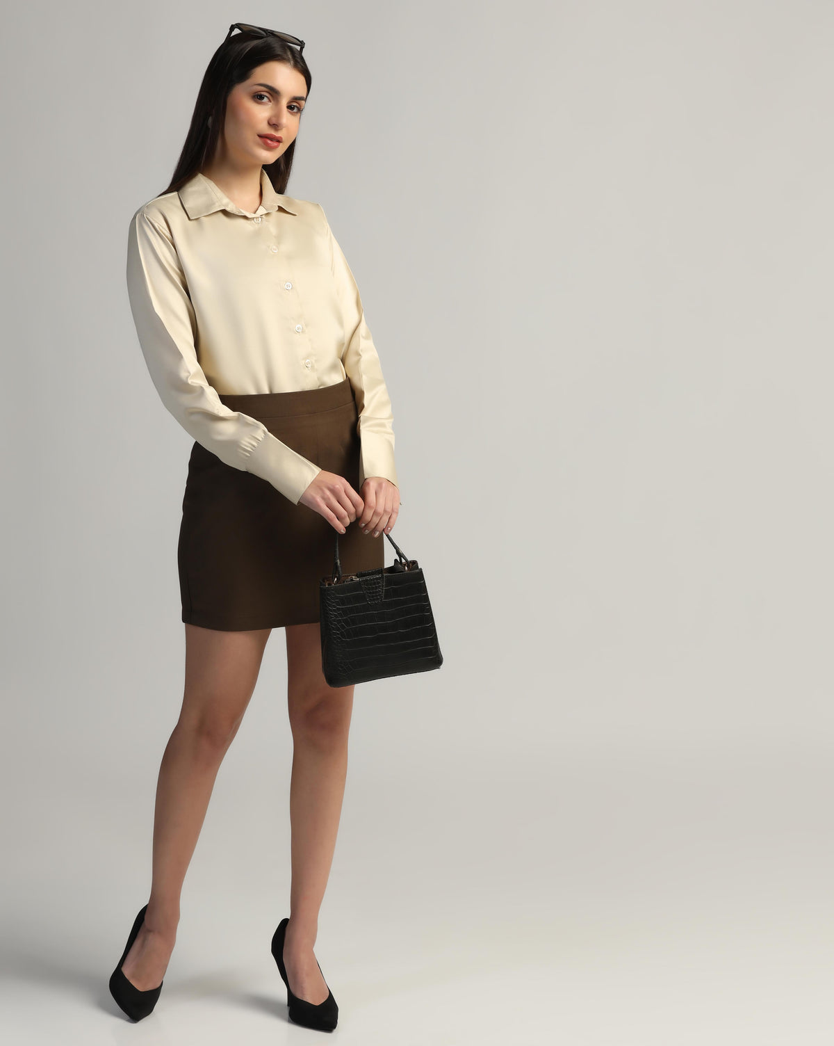 Women Brown Short skirt - Tahvo India