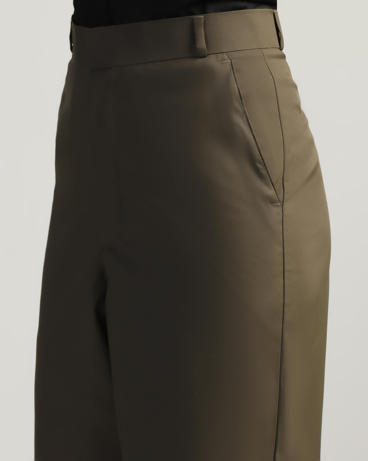 Women Green High Waist Trouser - Tahvo India