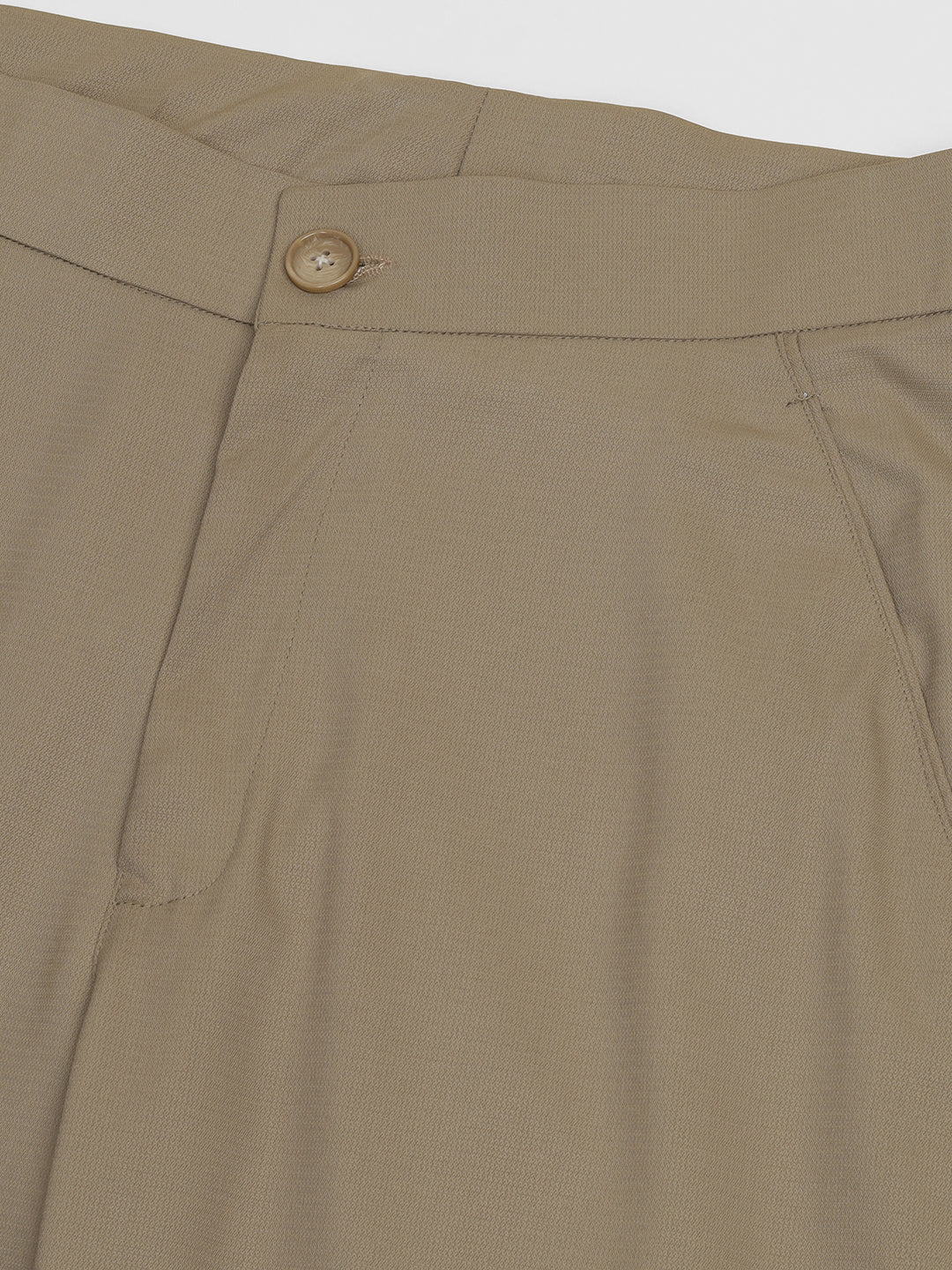 Women Beige High Waist Trouser
