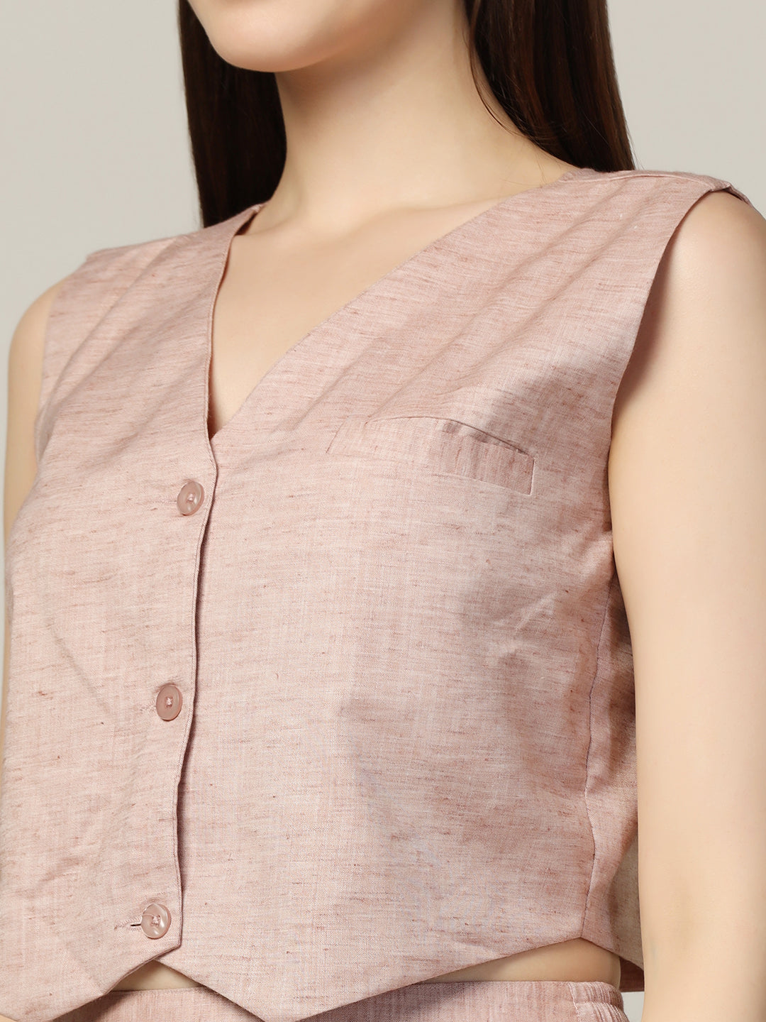 Women linen waistcoat with trousers - Tahvo India