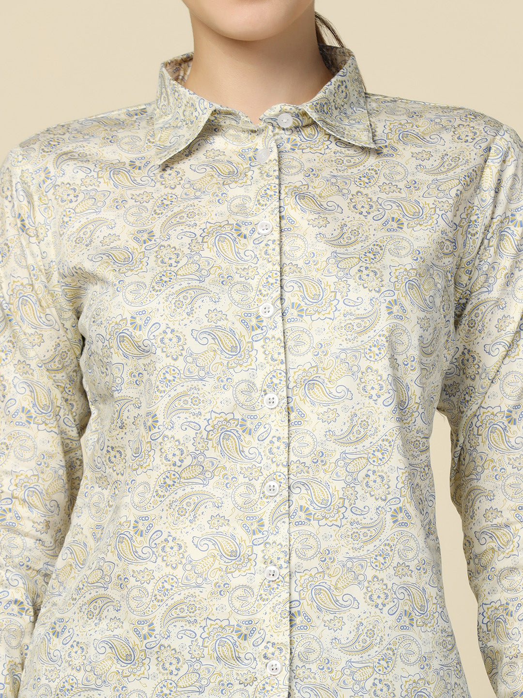 Women white printed shirt - Tahvo India