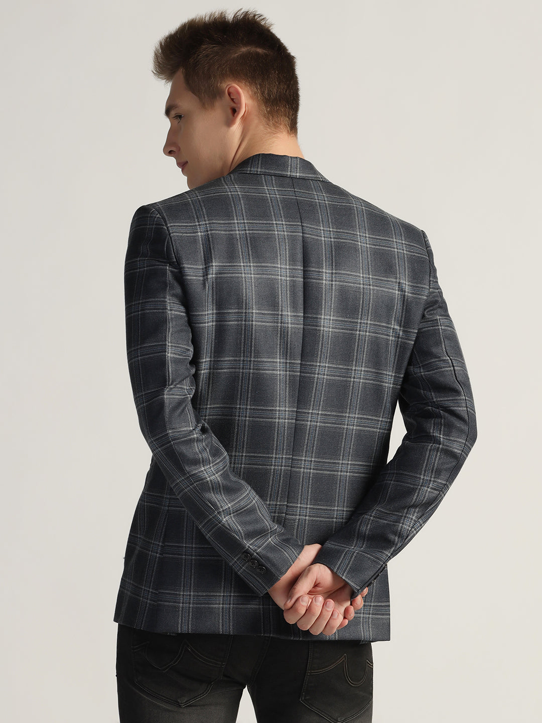 Men's Blue Tweed Blazer