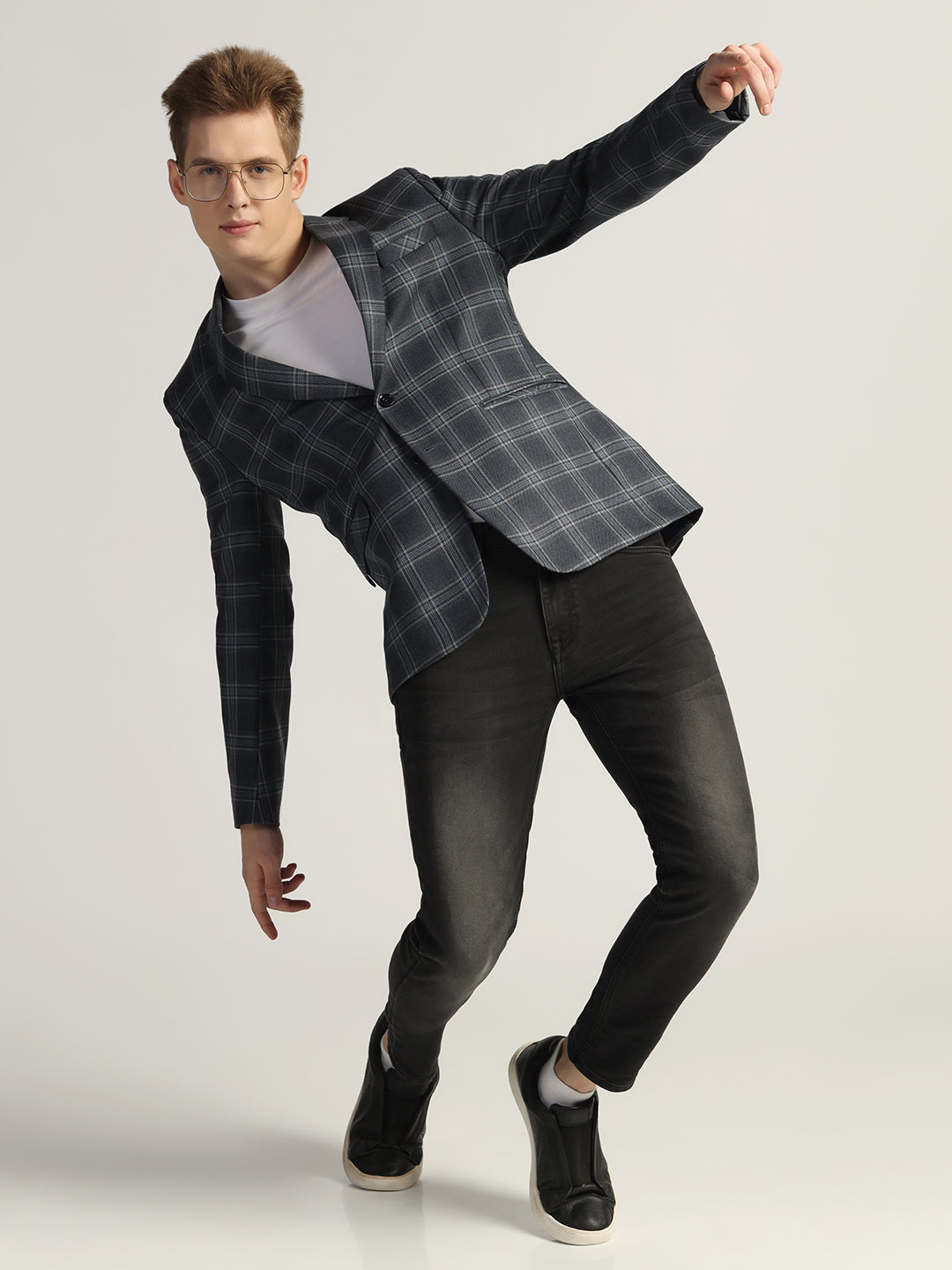 Men's Blue Tweed Blazer