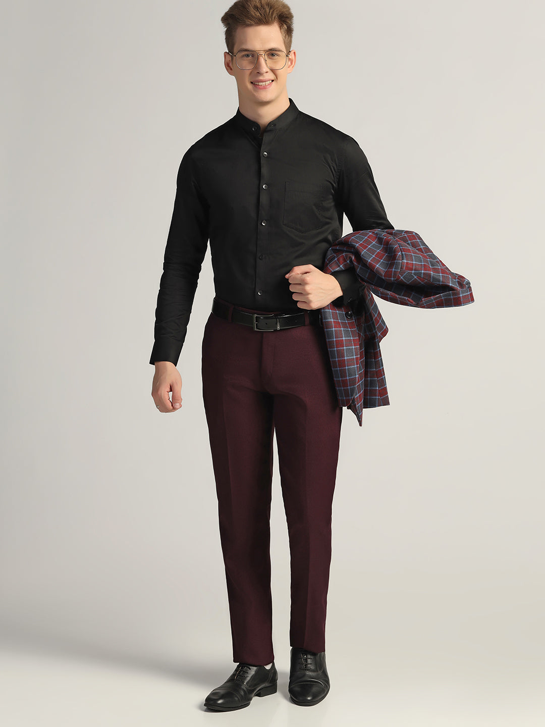 Mens Wine Trousers