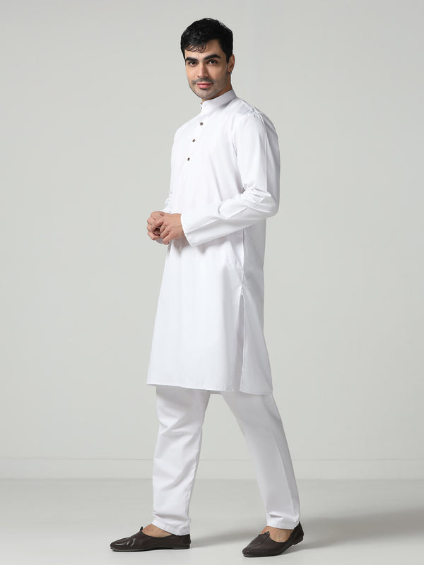 Men White Kurta Set