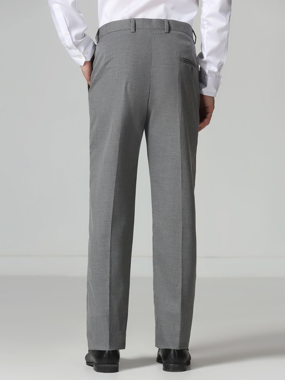 Men Grey Pic & Pic Trousers