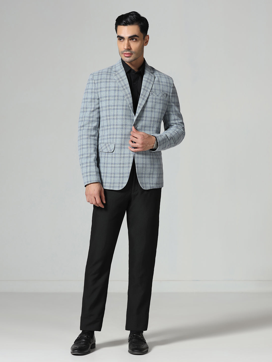 Men checkered tweed Blazer